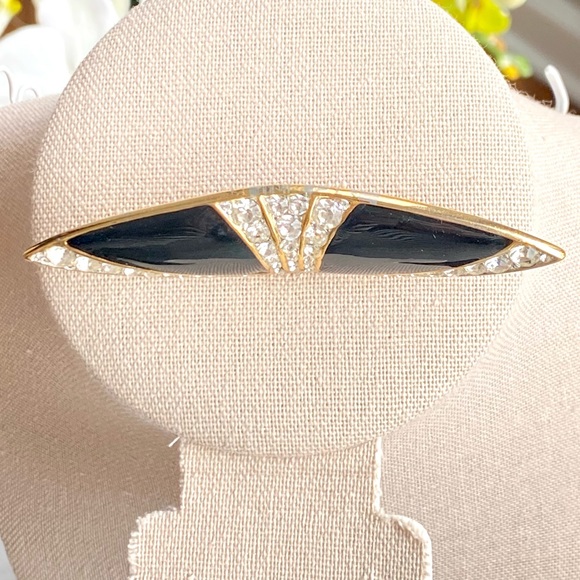 Chic! Vintage Adrienne Vittadini Art Deco Signed Brooch - Picture 3 of 8